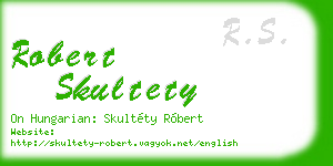 robert skultety business card